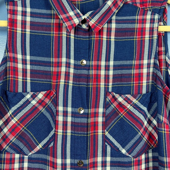 Tommy Hilfiger| Plaid Sleeves Button Down Dress - Picture 7 of 8